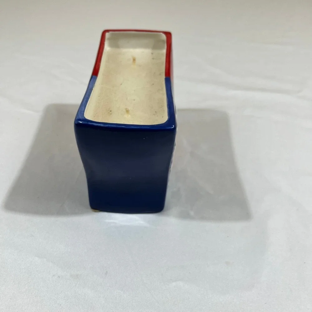 American Flag Ceramic 2-Wick Candle Patriotic Red White Blue 5